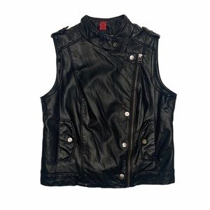 Bernardo Collection Black Leather Like Vest